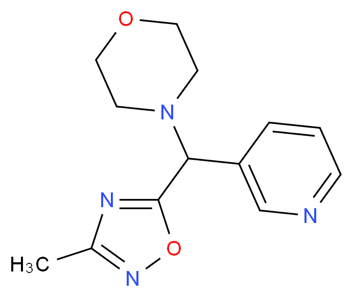 4-[(3-methyl-1,2,4-oxadiazol-5-yl)(3-pyridinyl)methyl]morpholine_Molecular_structure_CAS_)