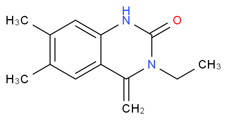 3-Ethyl-6,7-dimethyl-4-methylene-3,4-dihydroquinazolin-2(1H)-one_Molecular_structure_CAS_)