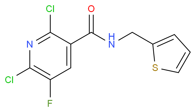 2,6-Dichloro-5-fluoro-N-(thien-2-ylmethyl)nicotinamide_Molecular_structure_CAS_)
