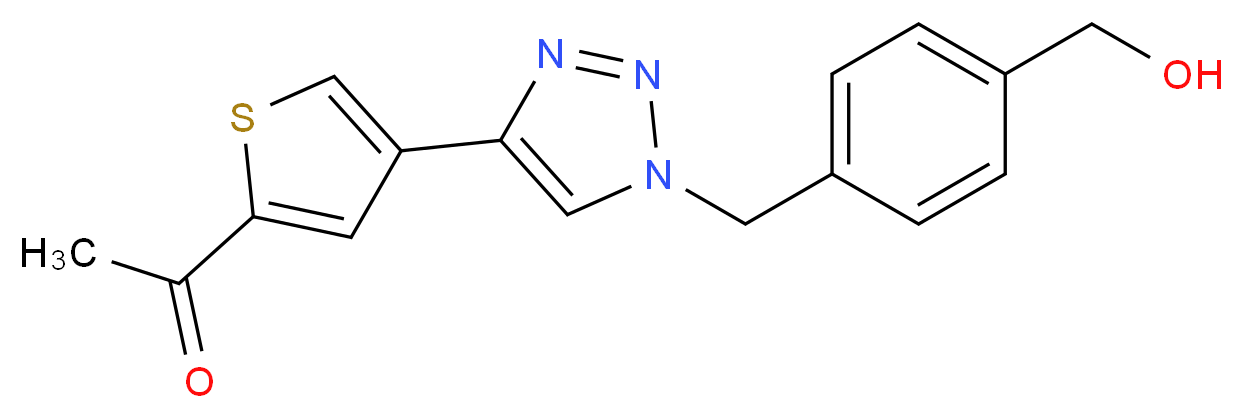 1-(4-{1-[4-(hydroxymethyl)benzyl]-1H-1,2,3-triazol-4-yl}-2-thienyl)ethanone_Molecular_structure_CAS_)