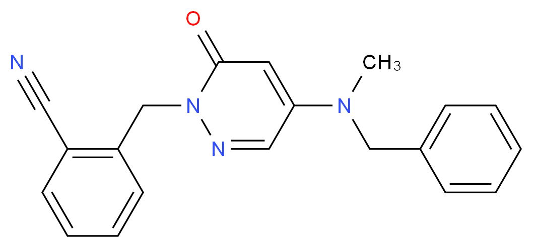 2-{[4-[benzyl(methyl)amino]-6-oxo-1(6H)-pyridazinyl]methyl}benzonitrile_Molecular_structure_CAS_)