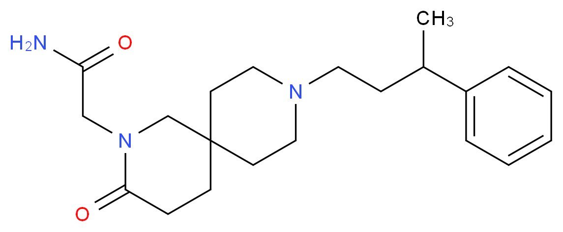 2-[3-oxo-9-(3-phenylbutyl)-2,9-diazaspiro[5.5]undec-2-yl]acetamide_Molecular_structure_CAS_)