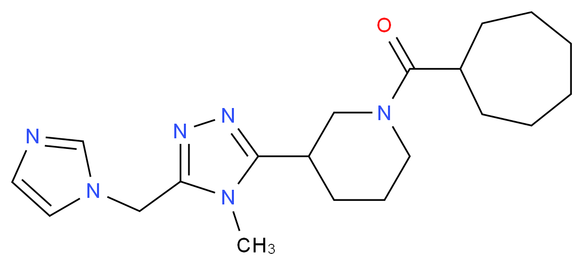 1-(cycloheptylcarbonyl)-3-[5-(1H-imidazol-1-ylmethyl)-4-methyl-4H-1,2,4-triazol-3-yl]piperidine_Molecular_structure_CAS_)