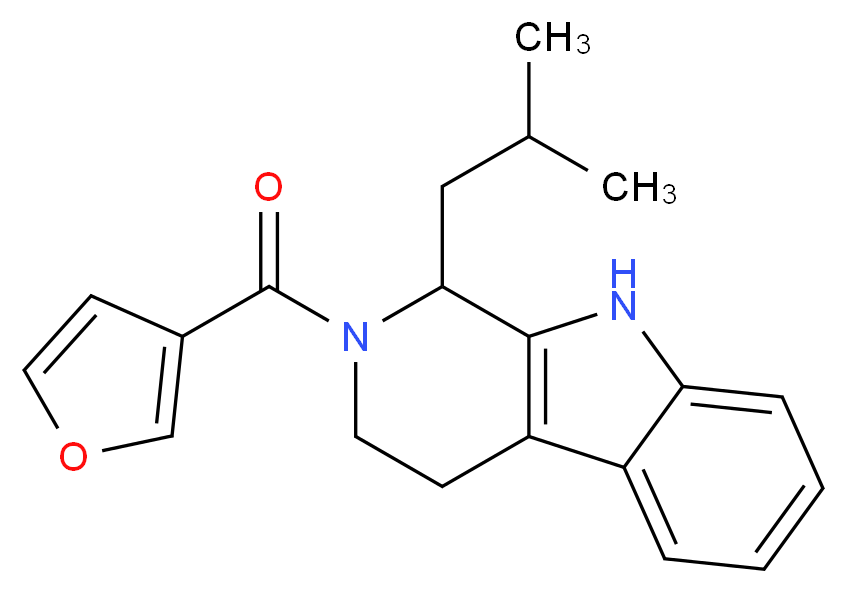2-(3-furoyl)-1-isobutyl-2,3,4,9-tetrahydro-1H-beta-carboline_Molecular_structure_CAS_)