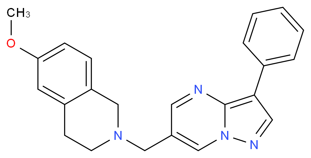6-methoxy-2-[(3-phenylpyrazolo[1,5-a]pyrimidin-6-yl)methyl]-1,2,3,4-tetrahydroisoquinoline_Molecular_structure_CAS_)