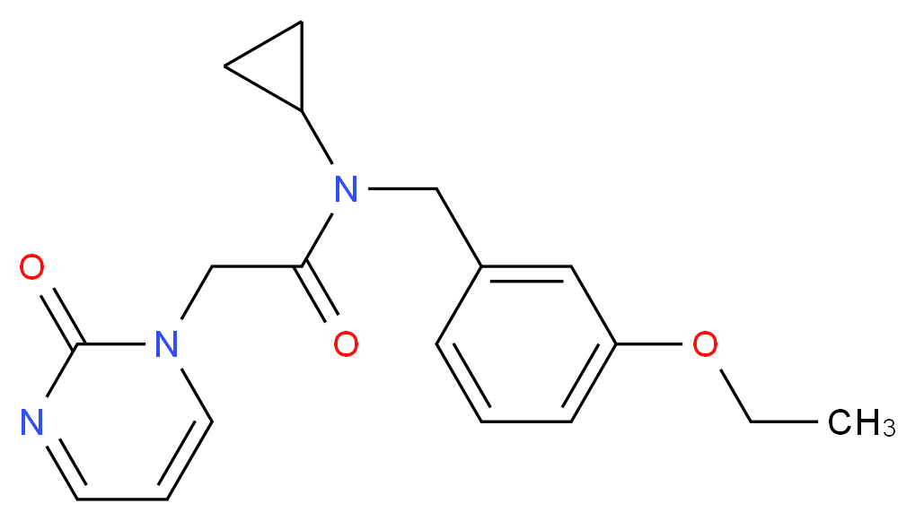 N-cyclopropyl-N-(3-ethoxybenzyl)-2-(2-oxopyrimidin-1(2H)-yl)acetamide_Molecular_structure_CAS_)