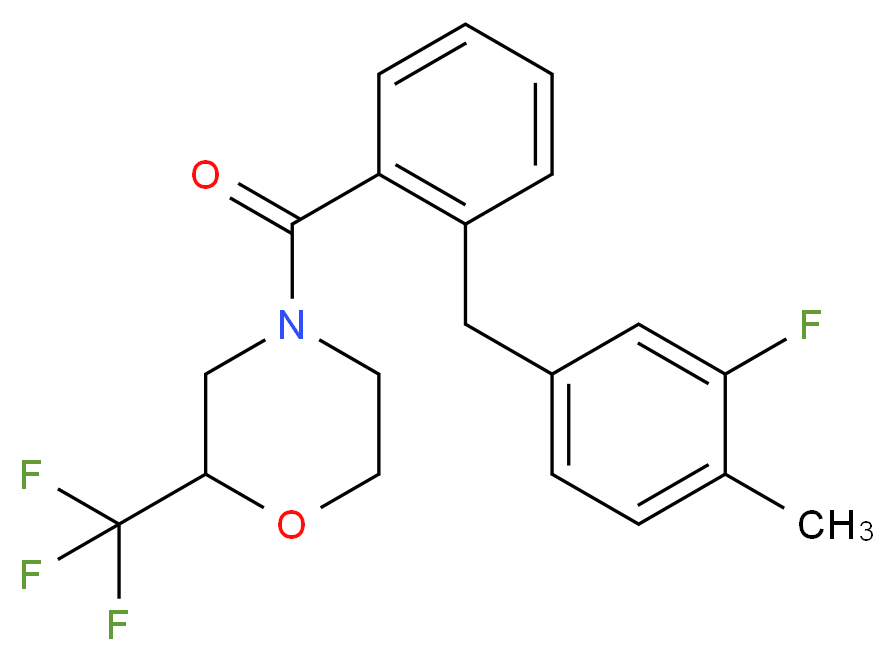 4-[2-(3-fluoro-4-methylbenzyl)benzoyl]-2-(trifluoromethyl)morpholine_Molecular_structure_CAS_)