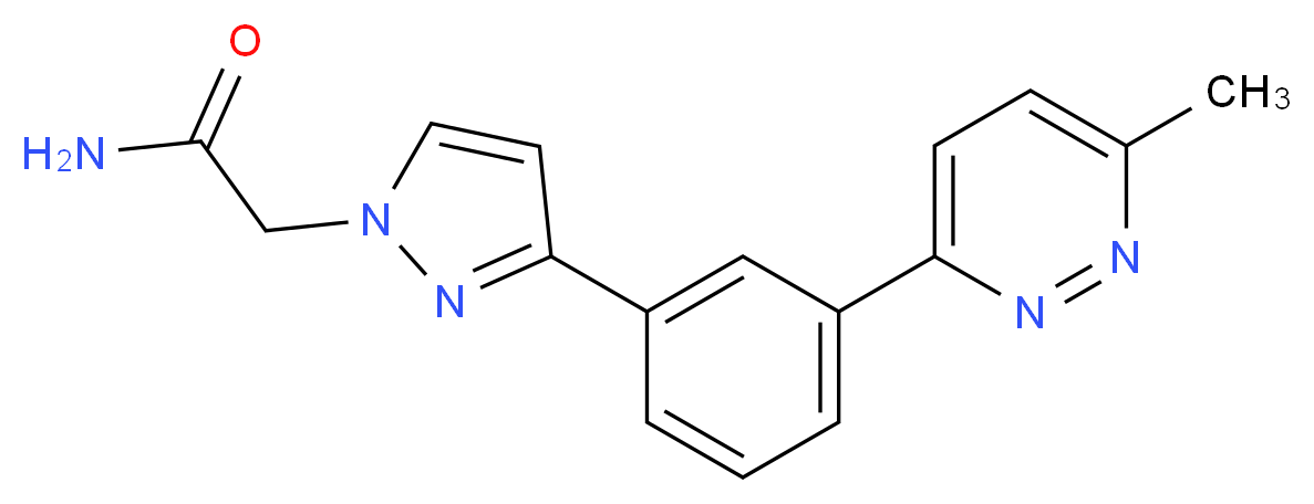 2-{3-[3-(6-methyl-3-pyridazinyl)phenyl]-1H-pyrazol-1-yl}acetamide_Molecular_structure_CAS_)