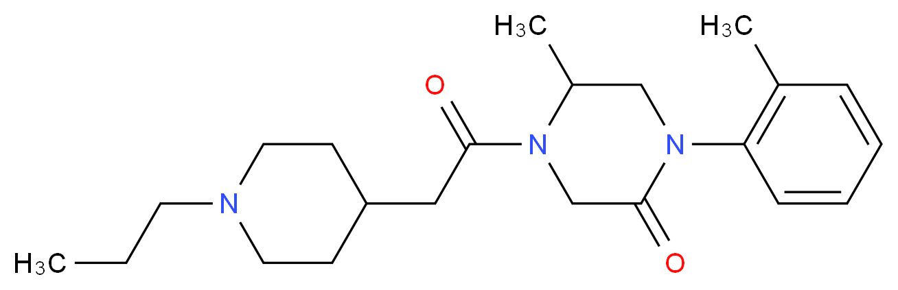 5-methyl-1-(2-methylphenyl)-4-[(1-propyl-4-piperidinyl)acetyl]-2-piperazinone_Molecular_structure_CAS_)