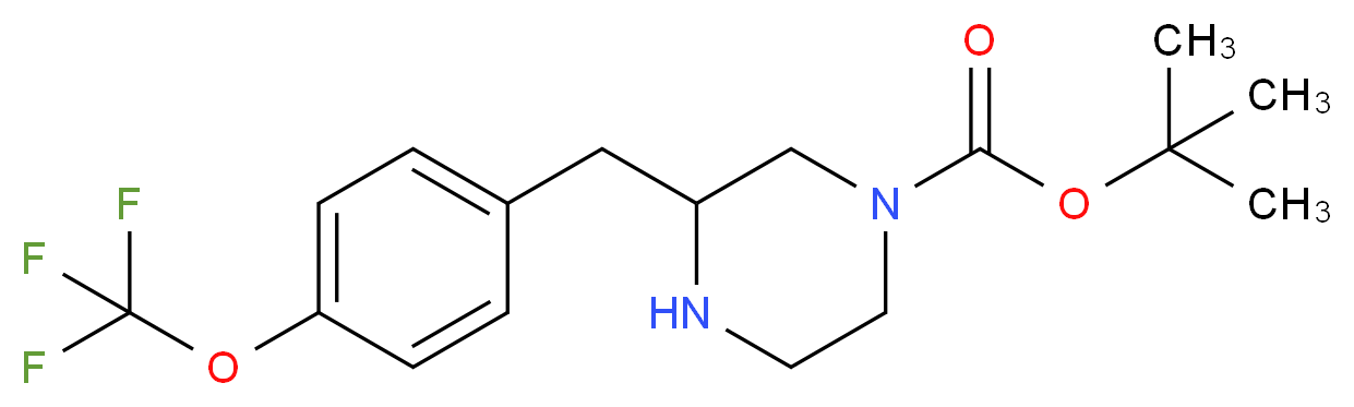 3-(4-TRIFLUOROMETHOXY-BENZYL)-PIPERAZINE-1-CARBOXYLIC ACID TERT-BUTYL ESTER_Molecular_structure_CAS_886774-09-0)