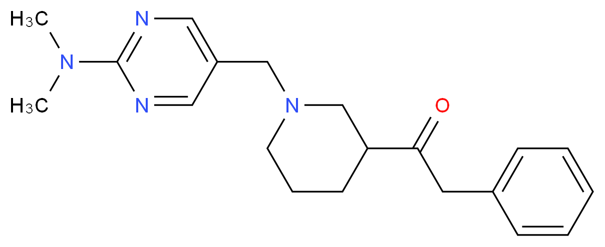 1-(1-{[2-(dimethylamino)-5-pyrimidinyl]methyl}-3-piperidinyl)-2-phenylethanone_Molecular_structure_CAS_)