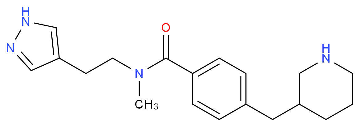 N-methyl-4-(3-piperidinylmethyl)-N-[2-(1H-pyrazol-4-yl)ethyl]benzamide_Molecular_structure_CAS_)