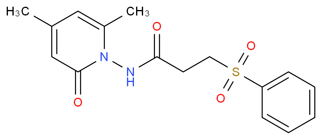 N-(4,6-dimethyl-2-oxopyridin-1(2H)-yl)-3-(phenylsulfonyl)propanamide_Molecular_structure_CAS_)