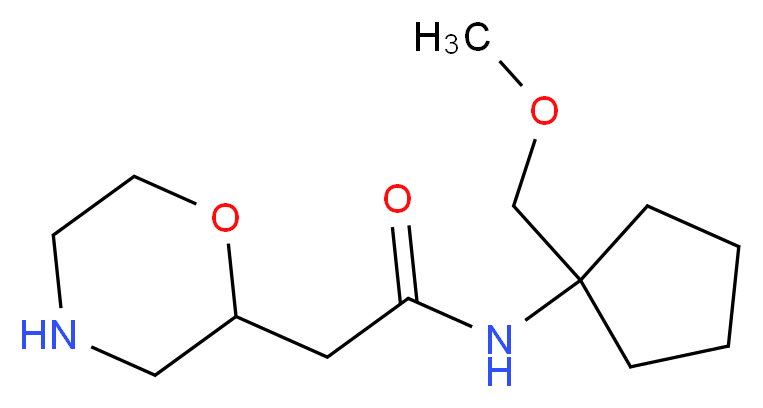 N-[1-(methoxymethyl)cyclopentyl]-2-morpholin-2-ylacetamide_Molecular_structure_CAS_)