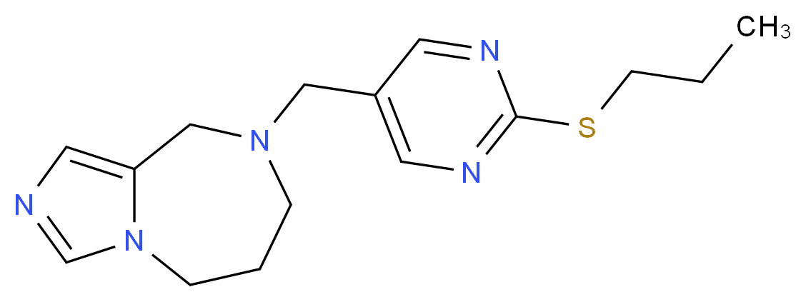 8-{[2-(propylthio)pyrimidin-5-yl]methyl}-6,7,8,9-tetrahydro-5H-imidazo[1,5-a][1,4]diazepine_Molecular_structure_CAS_)