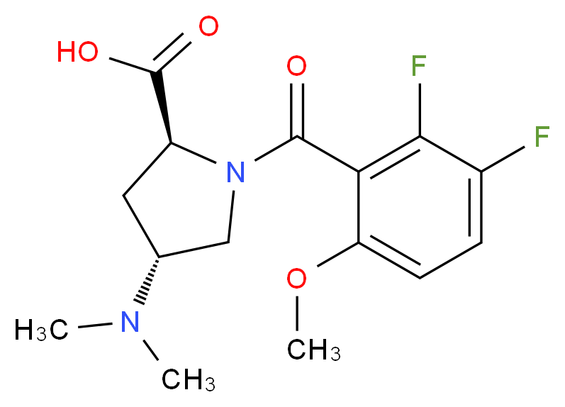 (2S,4R)-1-(2,3-difluoro-6-methoxybenzoyl)-4-(dimethylamino)pyrrolidine-2-carboxylic acid_Molecular_structure_CAS_)