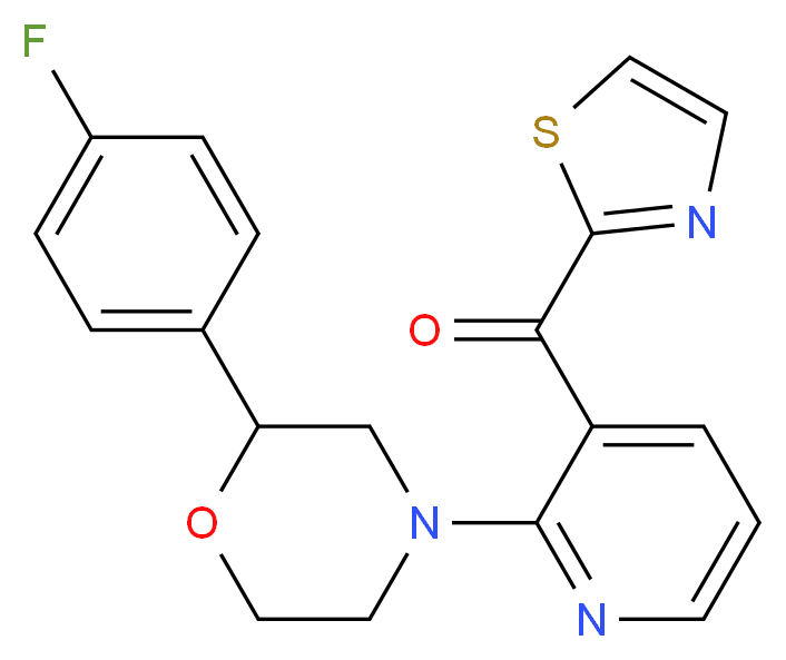 {2-[2-(4-fluorophenyl)morpholin-4-yl]pyridin-3-yl}(1,3-thiazol-2-yl)methanone_Molecular_structure_CAS_)