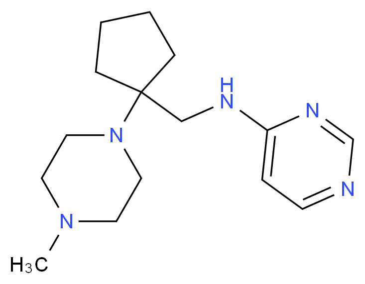 N-{[1-(4-methylpiperazin-1-yl)cyclopentyl]methyl}pyrimidin-4-amine_Molecular_structure_CAS_)