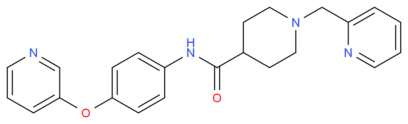 1-(2-pyridinylmethyl)-N-[4-(3-pyridinyloxy)phenyl]-4-piperidinecarboxamide_Molecular_structure_CAS_)