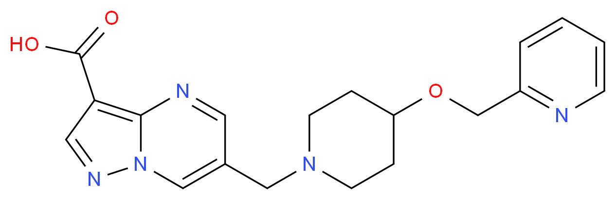 6-{[4-(pyridin-2-ylmethoxy)piperidin-1-yl]methyl}pyrazolo[1,5-a]pyrimidine-3-carboxylic acid_Molecular_structure_CAS_)