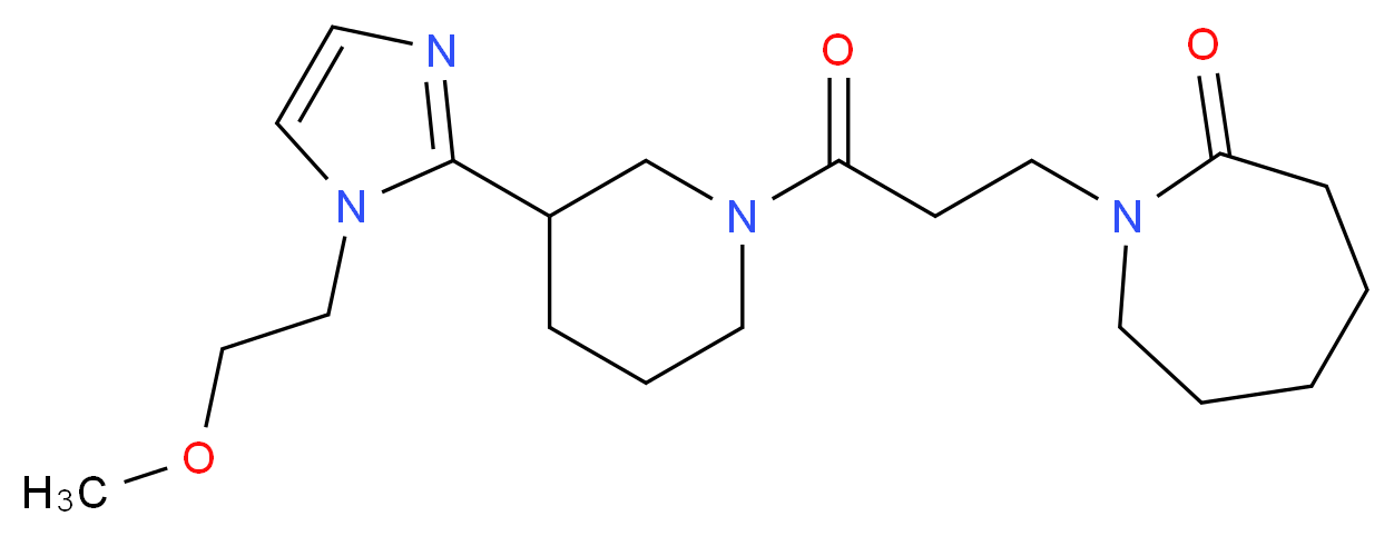 1-(3-{3-[1-(2-methoxyethyl)-1H-imidazol-2-yl]piperidin-1-yl}-3-oxopropyl)azepan-2-one_Molecular_structure_CAS_)