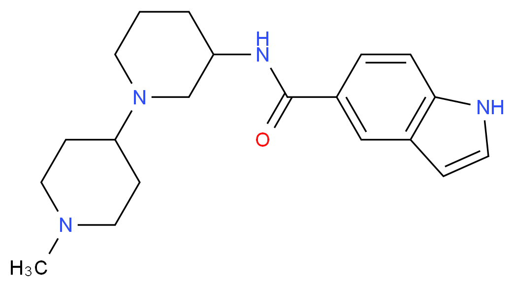 N-(1'-methyl-1,4'-bipiperidin-3-yl)-1H-indole-5-carboxamide_Molecular_structure_CAS_)