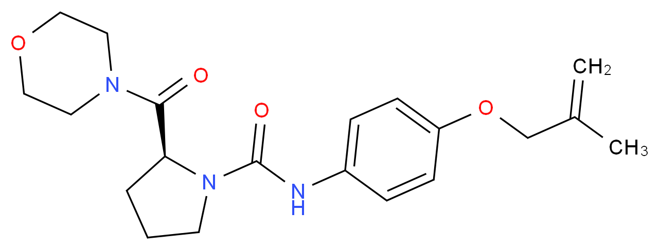 (2S)-N-{4-[(2-methylprop-2-en-1-yl)oxy]phenyl}-2-(morpholin-4-ylcarbonyl)pyrrolidine-1-carboxamide_Molecular_structure_CAS_)
