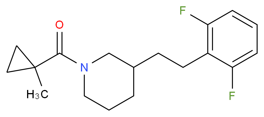 3-[2-(2,6-difluorophenyl)ethyl]-1-[(1-methylcyclopropyl)carbonyl]piperidine_Molecular_structure_CAS_)