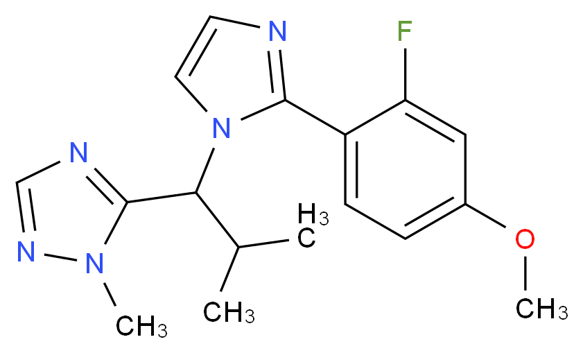 5-{1-[2-(2-fluoro-4-methoxyphenyl)-1H-imidazol-1-yl]-2-methylpropyl}-1-methyl-1H-1,2,4-triazole_Molecular_structure_CAS_)