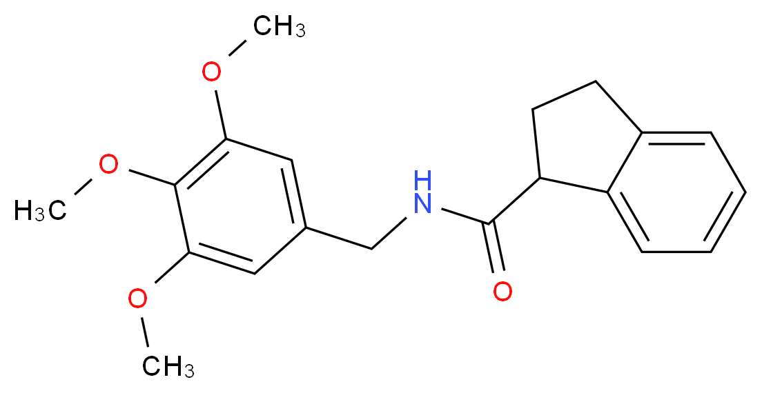N-(3,4,5-trimethoxybenzyl)indane-1-carboxamide_Molecular_structure_CAS_)