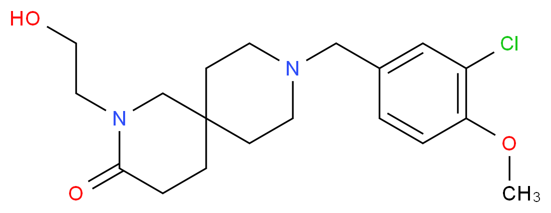 9-(3-chloro-4-methoxybenzyl)-2-(2-hydroxyethyl)-2,9-diazaspiro[5.5]undecan-3-one_Molecular_structure_CAS_)