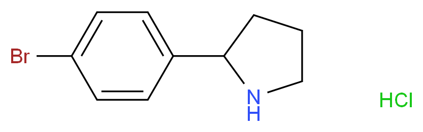 2-(4-bromophenyl)pyrrolidine hydrochloride_Molecular_structure_CAS_)