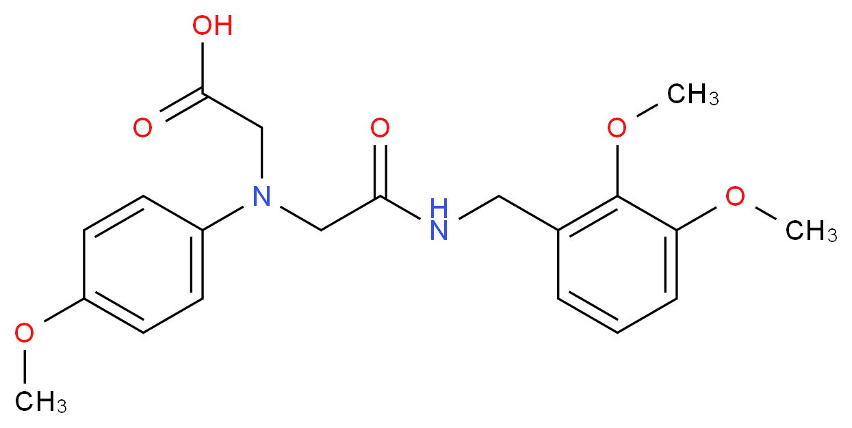 [{2-[(2,3-Dimethoxybenzyl)amino]-2-oxoethyl}-(4-methoxyphenyl)amino]acetic acid_Molecular_structure_CAS_)