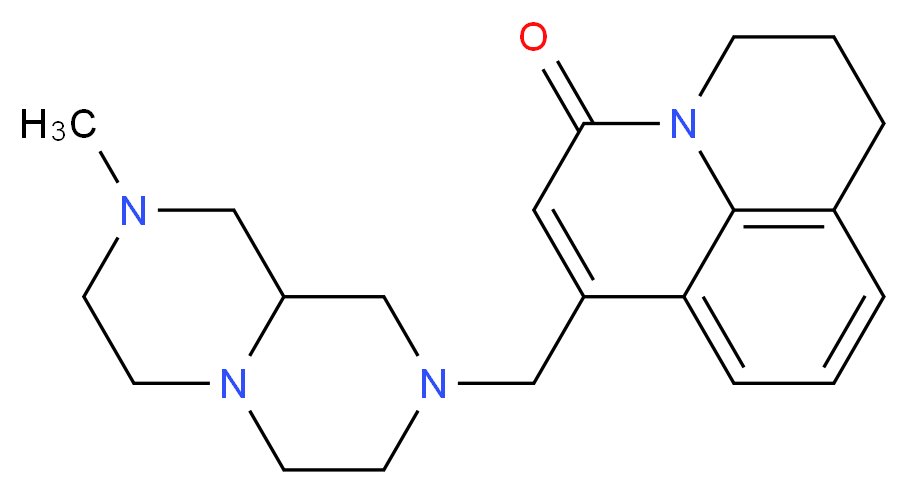 7-[(8-methyloctahydro-2H-pyrazino[1,2-a]pyrazin-2-yl)methyl]-2,3-dihydro-1H,5H-pyrido[3,2,1-ij]quinolin-5-one_Molecular_structure_CAS_)