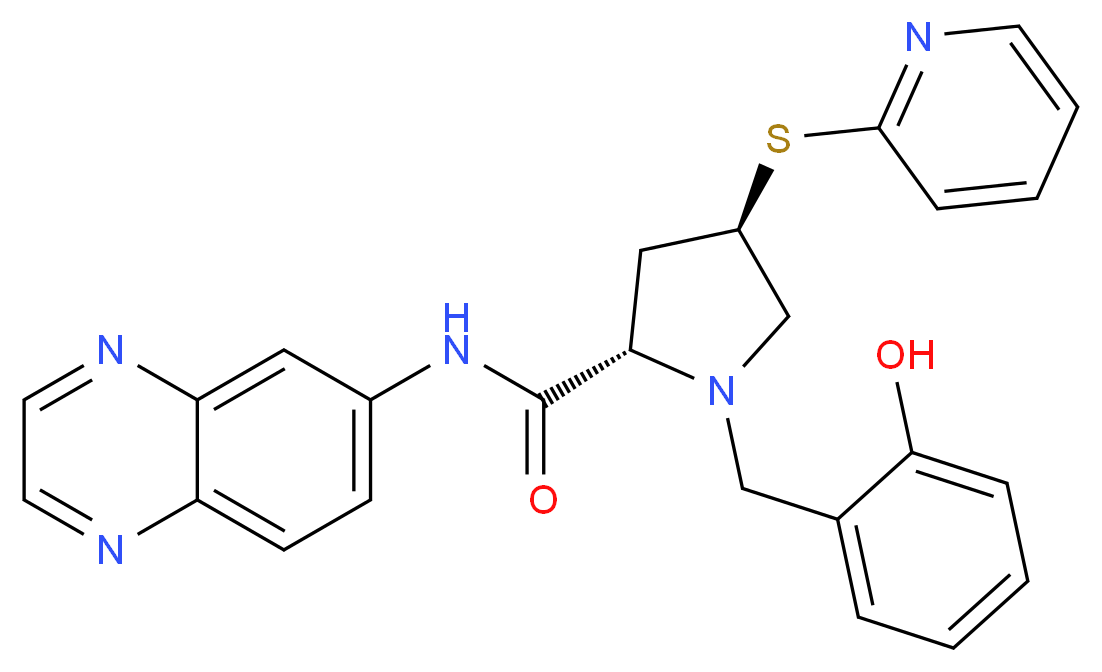 (4R)-1-(2-hydroxybenzyl)-4-(2-pyridinylthio)-N-6-quinoxalinyl-L-prolinamide_Molecular_structure_CAS_)