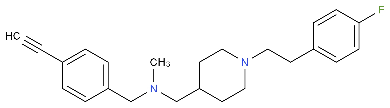 (4-ethynylbenzyl)({1-[2-(4-fluorophenyl)ethyl]-4-piperidinyl}methyl)methylamine_Molecular_structure_CAS_)