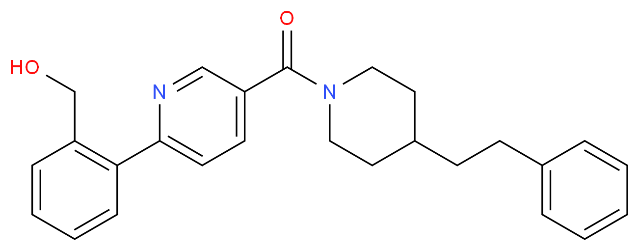 [2-(5-{[4-(2-phenylethyl)piperidin-1-yl]carbonyl}pyridin-2-yl)phenyl]methanol_Molecular_structure_CAS_)