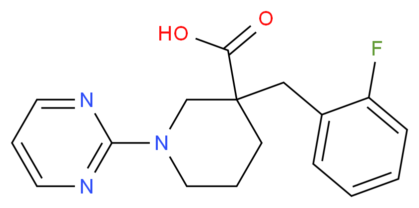 3-(2-fluorobenzyl)-1-pyrimidin-2-ylpiperidine-3-carboxylic acid_Molecular_structure_CAS_)