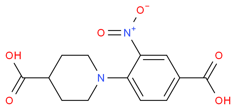 3-Nitro-4-(4-carboxypiperidine)benzoic acid_Molecular_structure_CAS_)