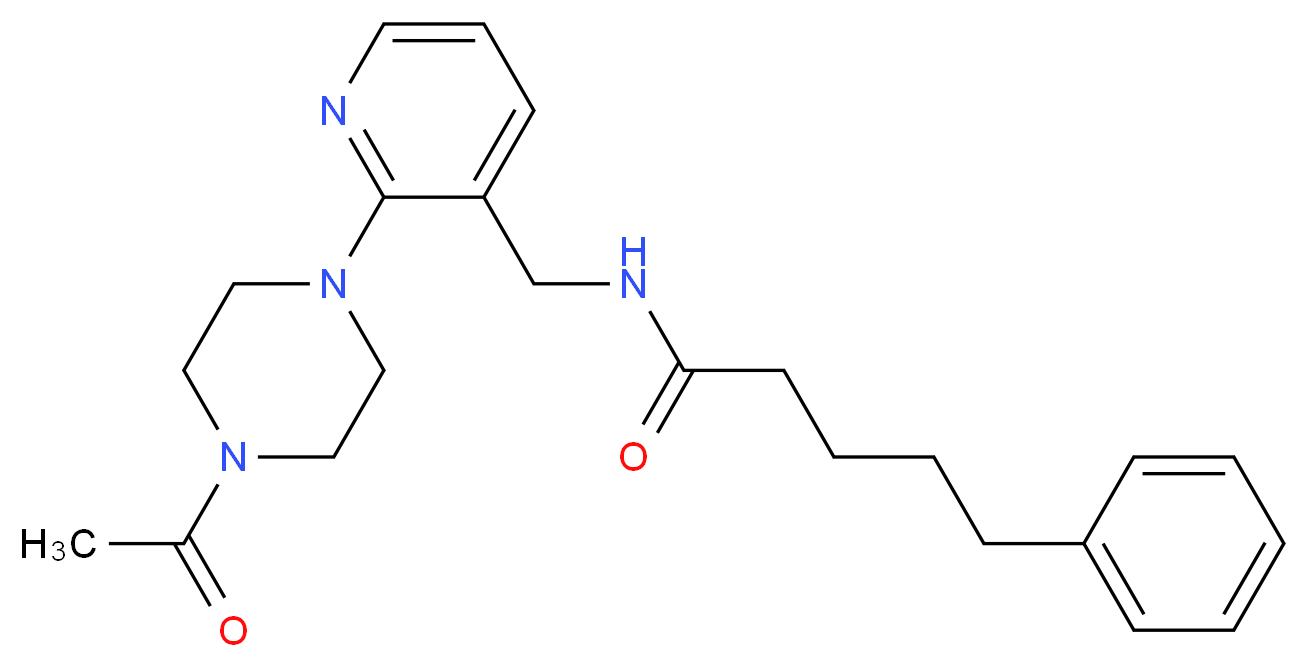 N-{[2-(4-acetyl-1-piperazinyl)-3-pyridinyl]methyl}-5-phenylpentanamide_Molecular_structure_CAS_)