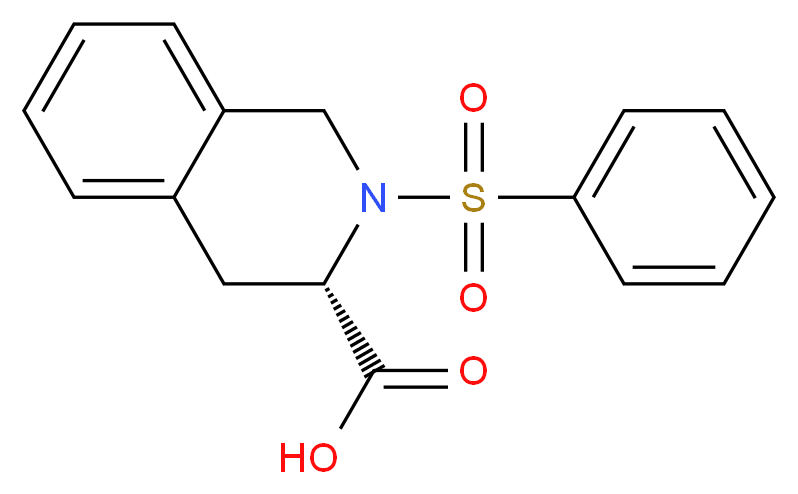 (3S)-2-(phenylsulfonyl)-1,2,3,4-tetrahydroisoquinoline-3-carboxylic acid_Molecular_structure_CAS_)