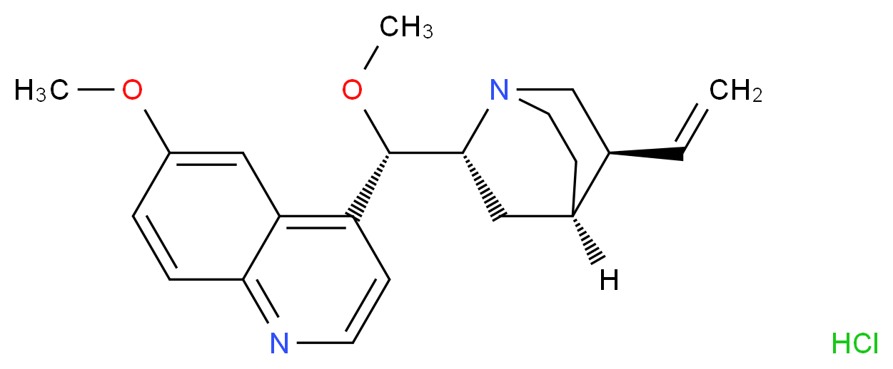 (2R,4R,5S)-2-((S)-methoxy(6-methoxyquinolin-4-yl)methyl)-5-vinylquinuclidine hydrochloride_Molecular_structure_CAS_)