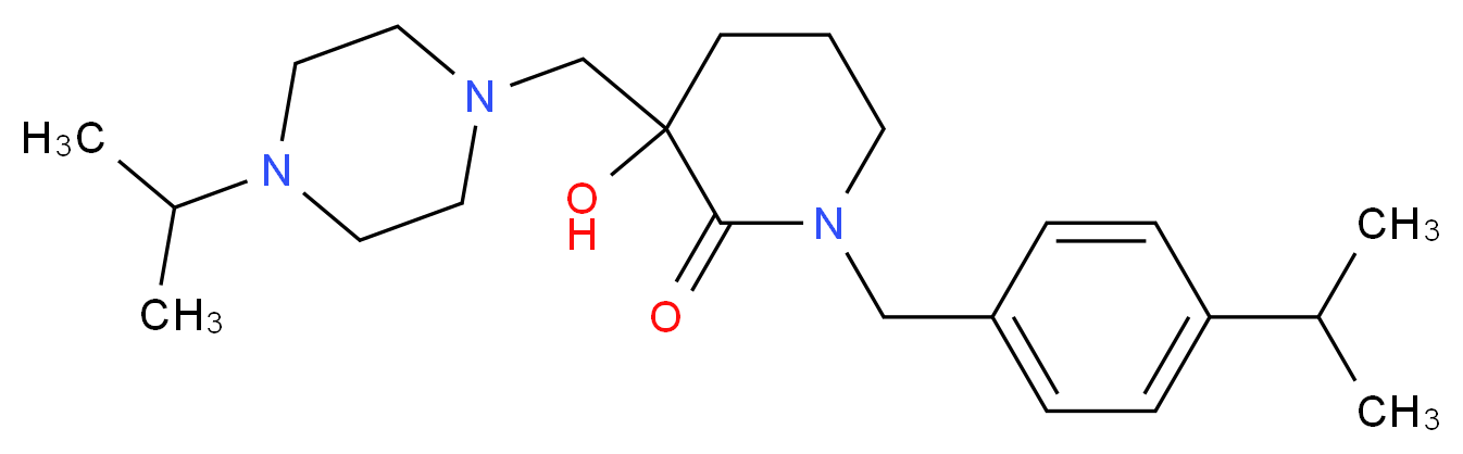 3-hydroxy-1-(4-isopropylbenzyl)-3-[(4-isopropyl-1-piperazinyl)methyl]-2-piperidinone_Molecular_structure_CAS_)