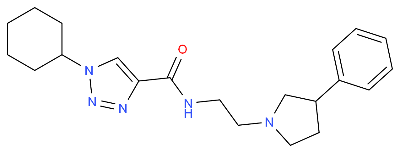 1-cyclohexyl-N-[2-(3-phenyl-1-pyrrolidinyl)ethyl]-1H-1,2,3-triazole-4-carboxamide_Molecular_structure_CAS_)