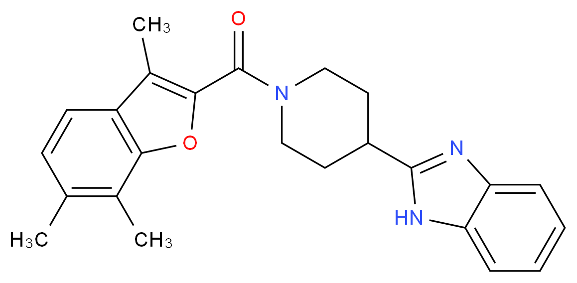 2-{1-[(3,6,7-trimethyl-1-benzofuran-2-yl)carbonyl]-4-piperidinyl}-1H-benzimidazole_Molecular_structure_CAS_)