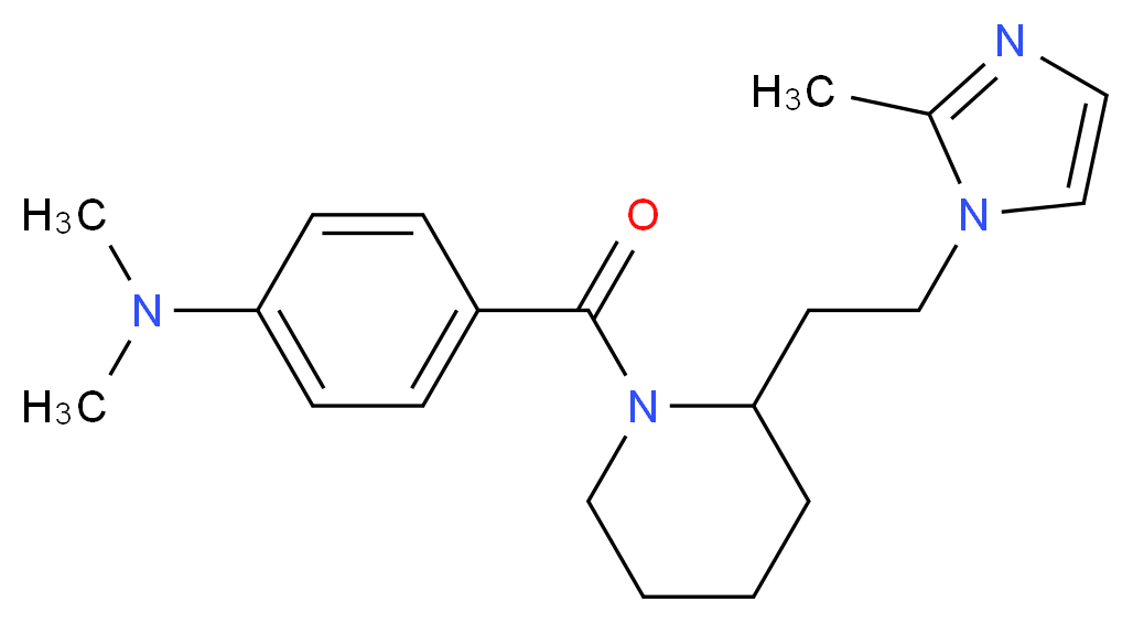 N,N-dimethyl-4-({2-[2-(2-methyl-1H-imidazol-1-yl)ethyl]-1-piperidinyl}carbonyl)aniline_Molecular_structure_CAS_)