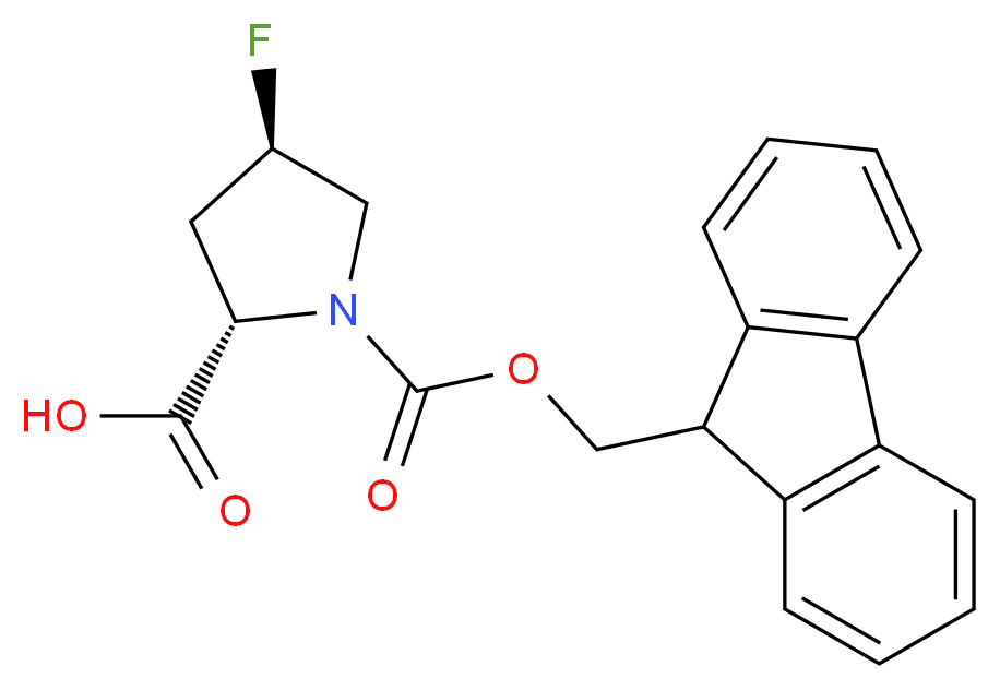 (2S,4R)-4-Fluoropyrrolidine-2-carboxylic acid, N-FMOC protected_Molecular_structure_CAS_203866-20-0)