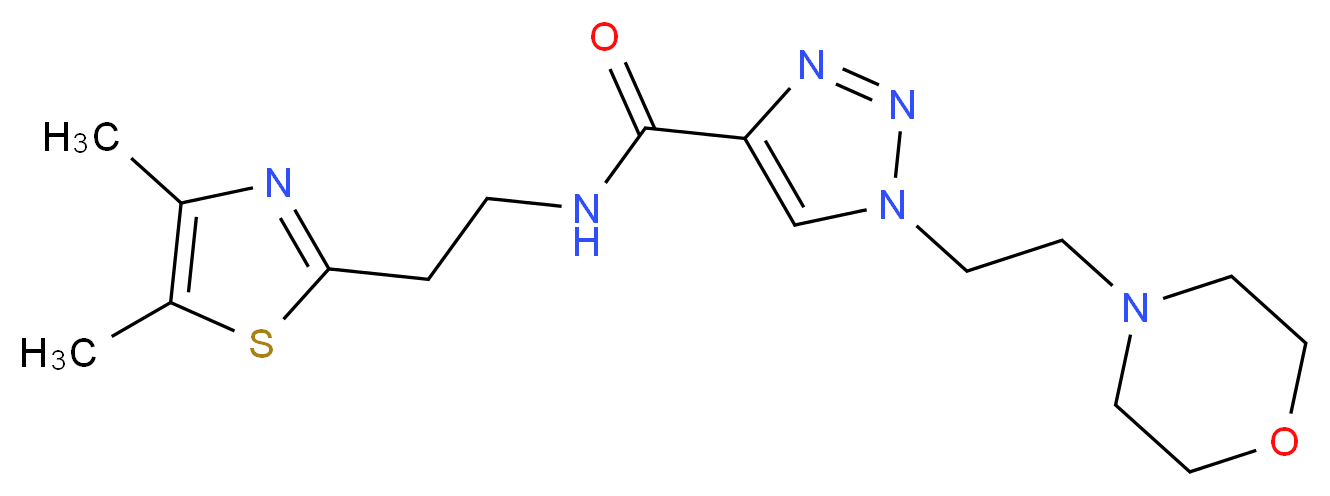 N-[2-(4,5-dimethyl-1,3-thiazol-2-yl)ethyl]-1-[2-(4-morpholinyl)ethyl]-1H-1,2,3-triazole-4-carboxamide_Molecular_structure_CAS_)