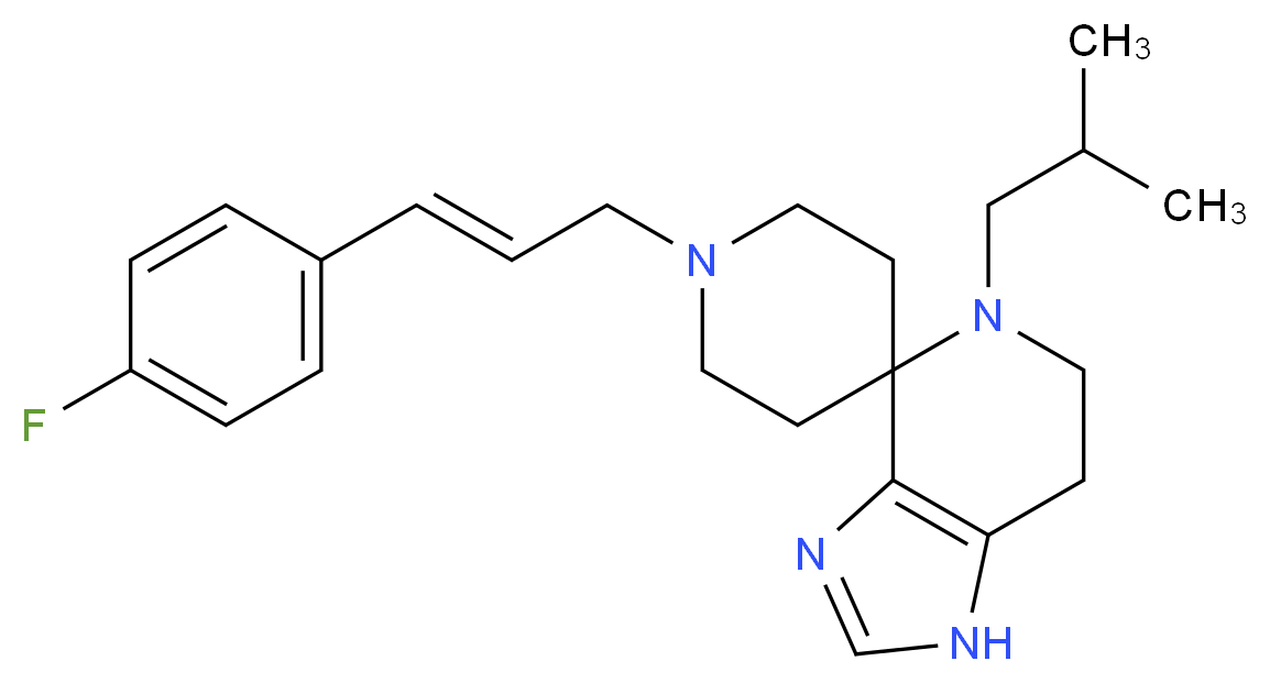 1'-[(2E)-3-(4-fluorophenyl)prop-2-en-1-yl]-5-isobutyl-1,5,6,7-tetrahydrospiro[imidazo[4,5-c]pyridine-4,4'-piperidine]_Molecular_structure_CAS_)