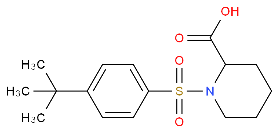 1-[(4-tert-butylphenyl)sulfonyl]piperidine-2-carboxylic acid_Molecular_structure_CAS_)